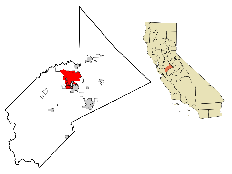 Locator map of Modesto