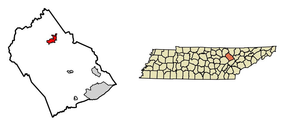 Locator map of Sunbright