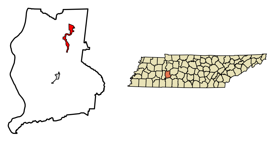 Locator map of Lobelville