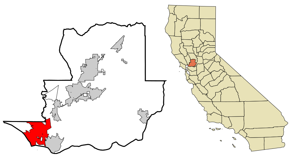 Locator map of Vallejo