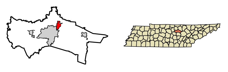 Locator map of Algood