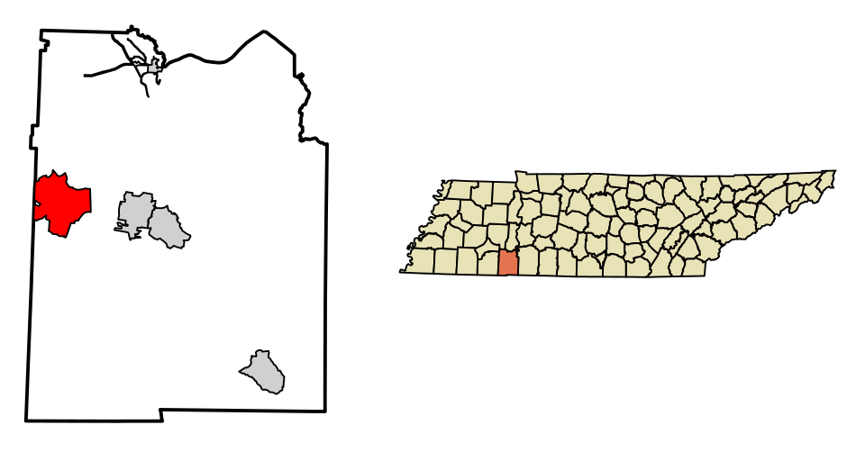 Locator map of Crump