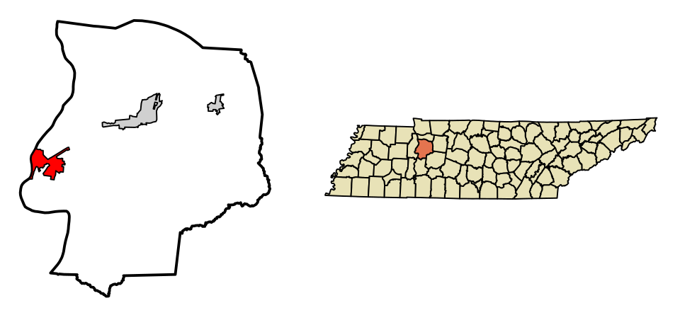 Locator map of New Johnsonville