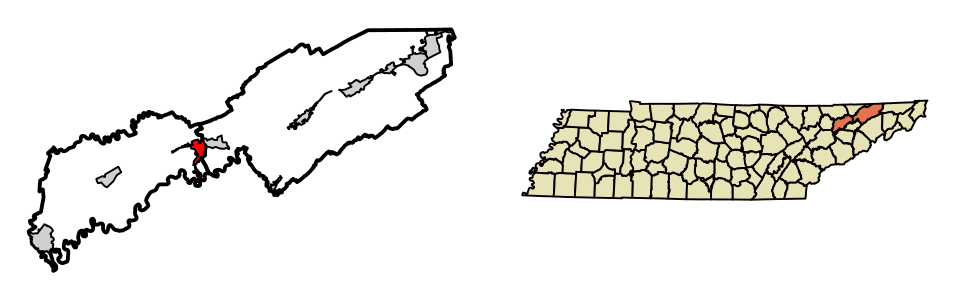 Locator map of Bean Station