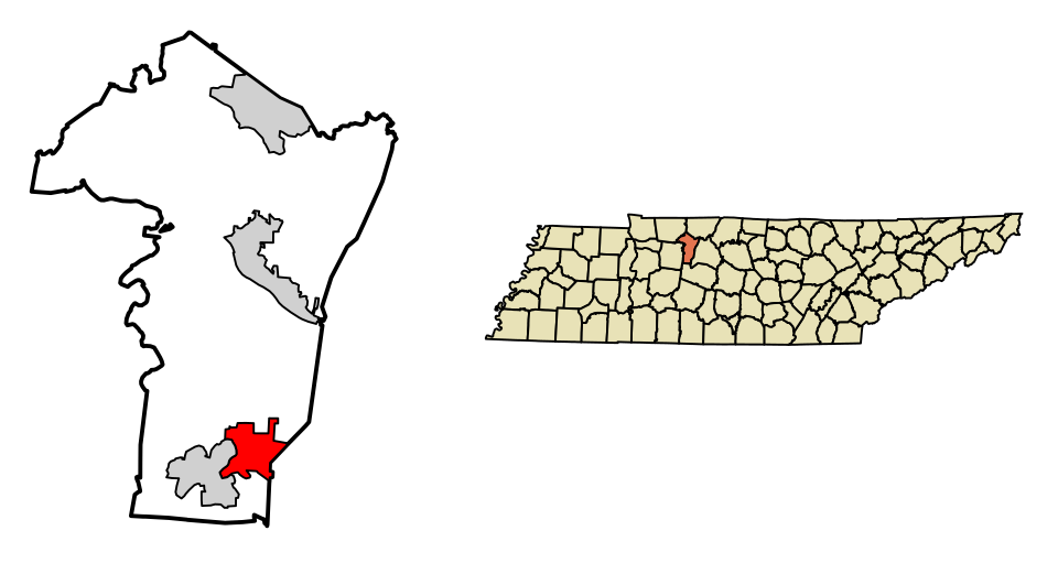 Locator map of Pegram