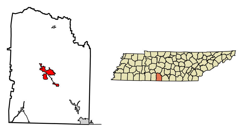 Locator map of Pulaski