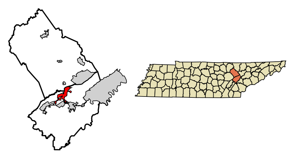 Locator map of Harriman