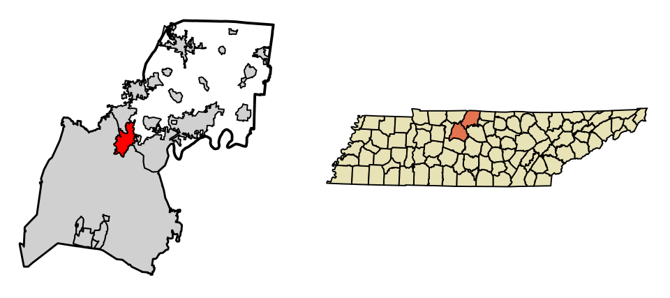 Locator map of Goodlettsville