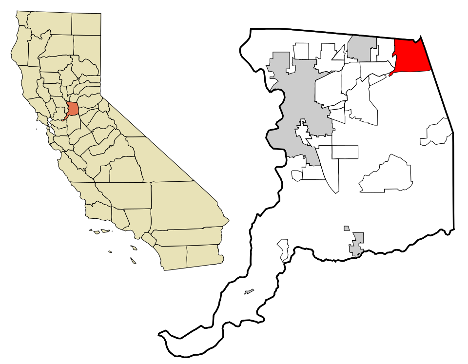 Locator map of Folsom