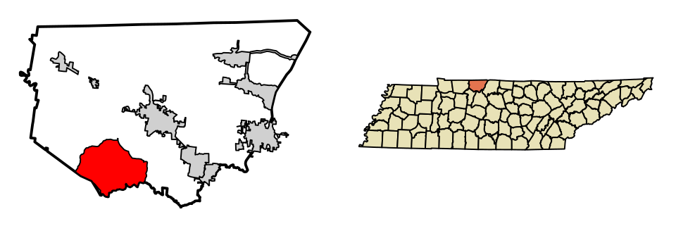 Locator map of Coopertown