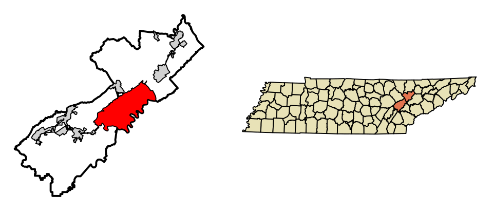 Locator map of Oak Ridge
