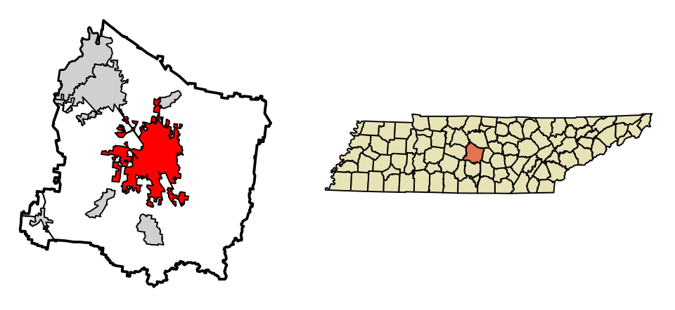 Map of Murfreesboro