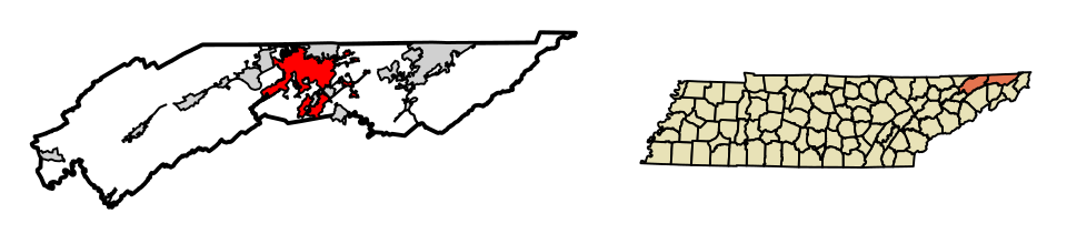 Locator map of Kingsport