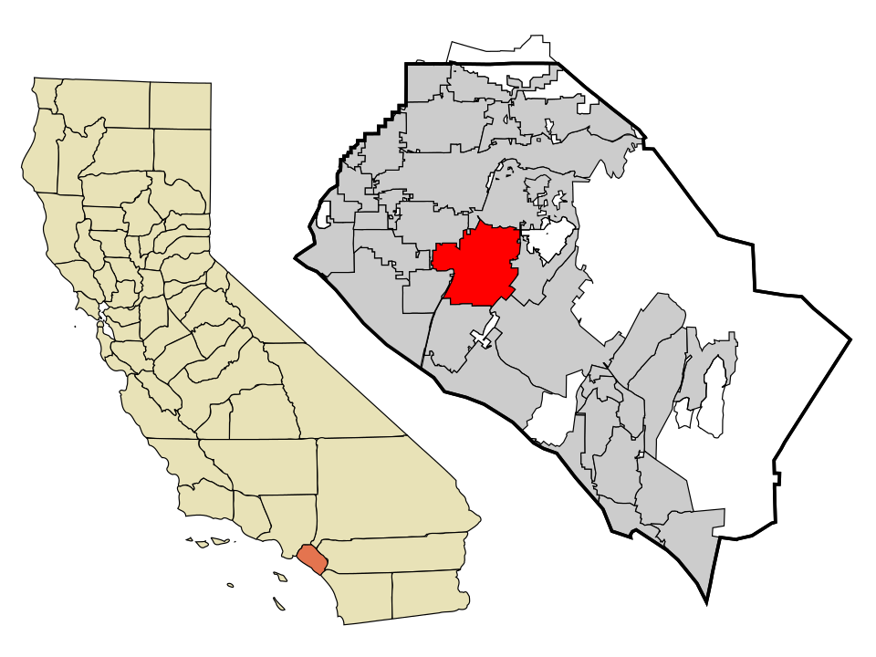 Map of Santa Ana