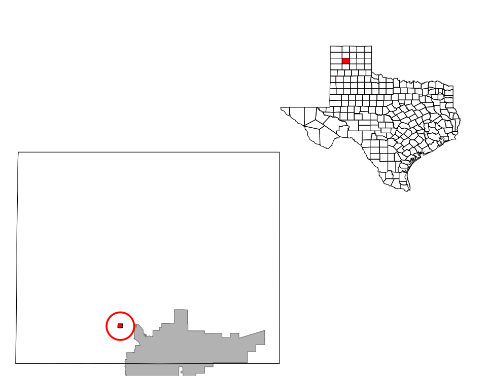 Locator map of Bishop Hills