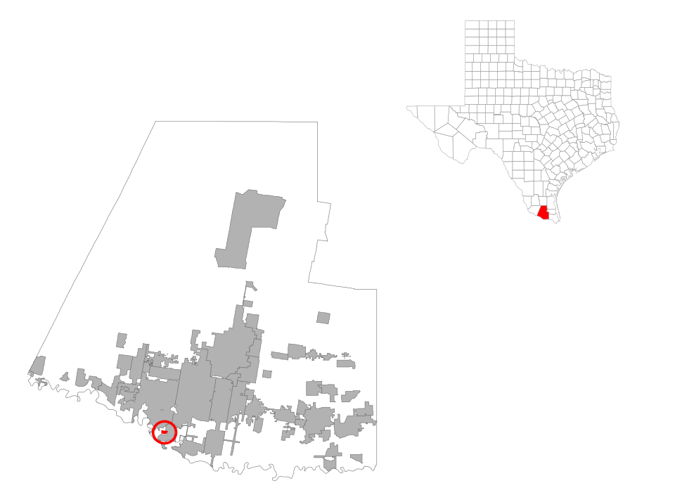 Locator map of Granjeno