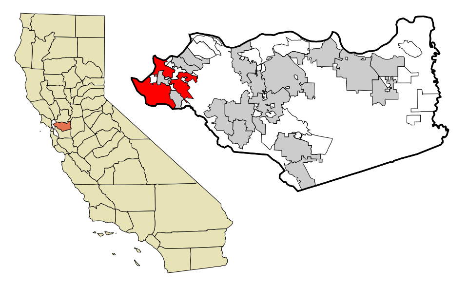 Locator map of Richmond