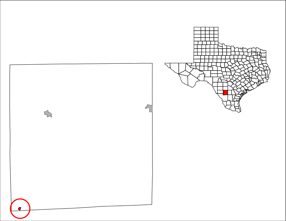 Locator map of Encinal