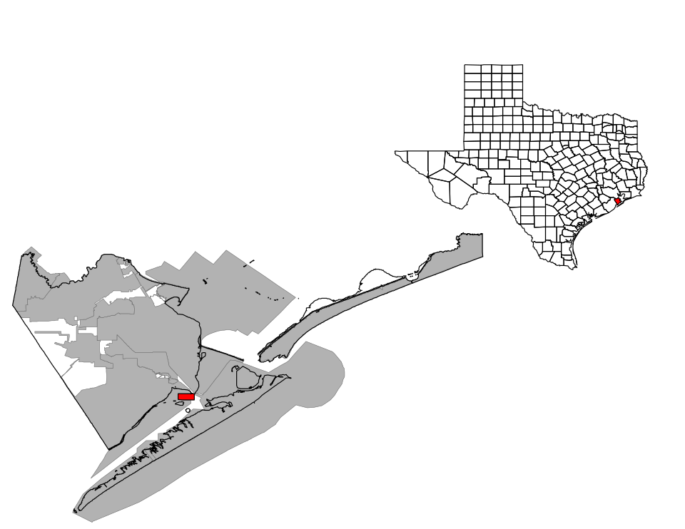 Locator map of Tiki Island