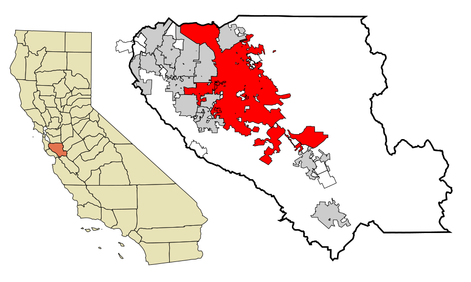 Locator map of San Jose