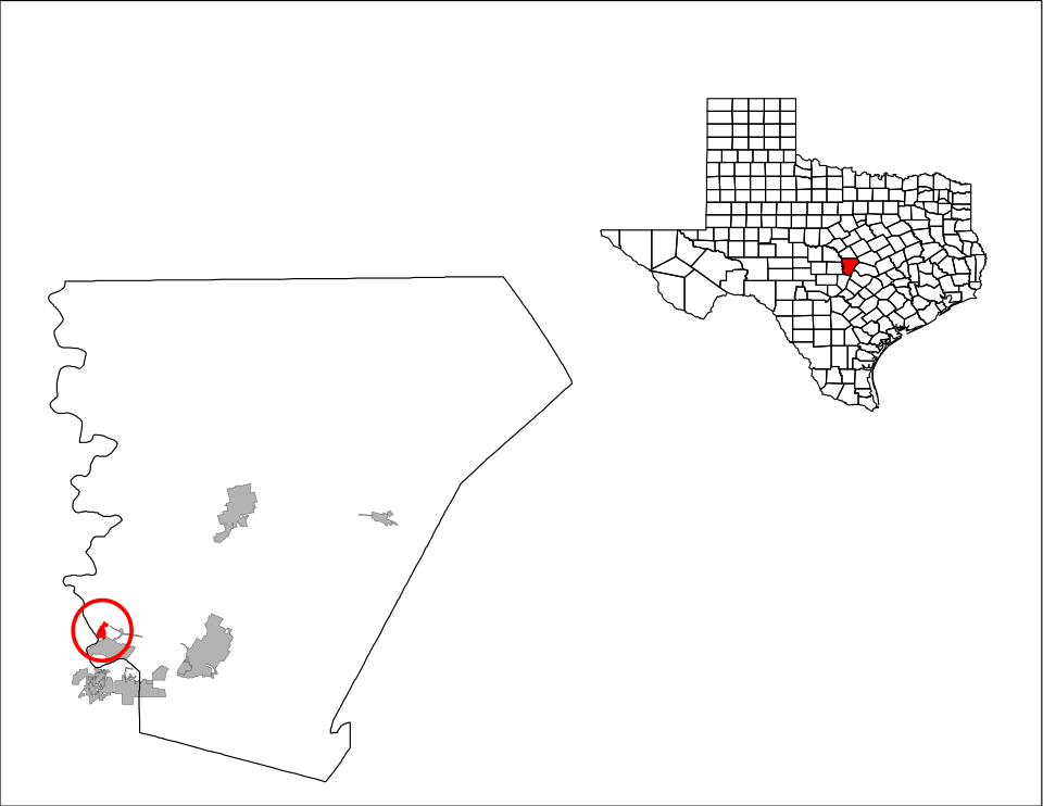 Locator map of Highland Haven