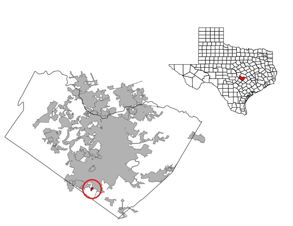 Locator map of San Leanna