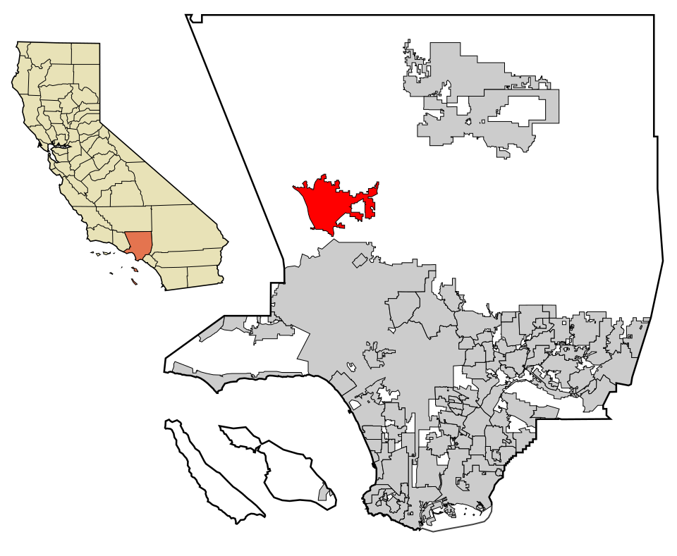 Locator map of Santa Clarita
