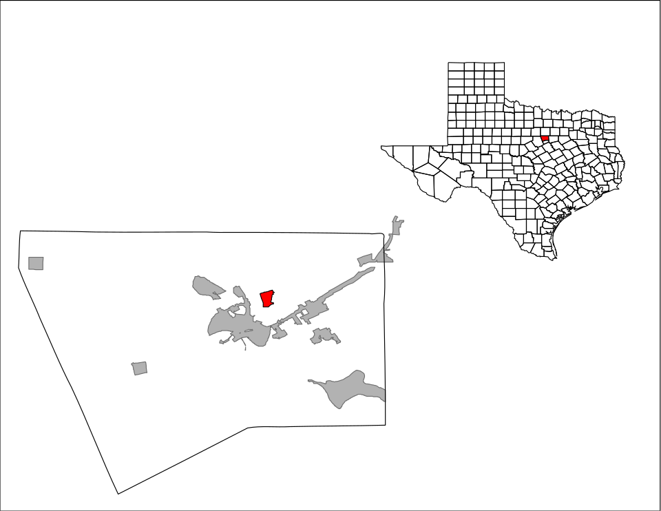 Locator map of Stockton Bend