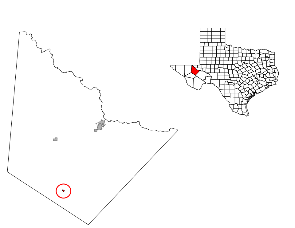 Locator map of Balmorhea
