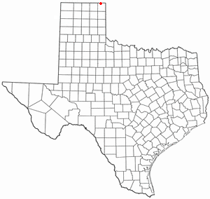 Locator map of Darrouzett
