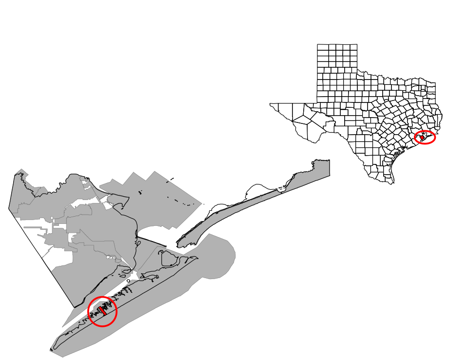 Locator map of Jamaica Beach