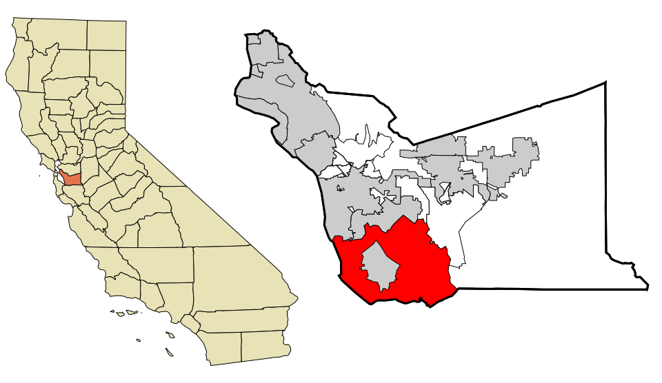 Locator map of Fremont