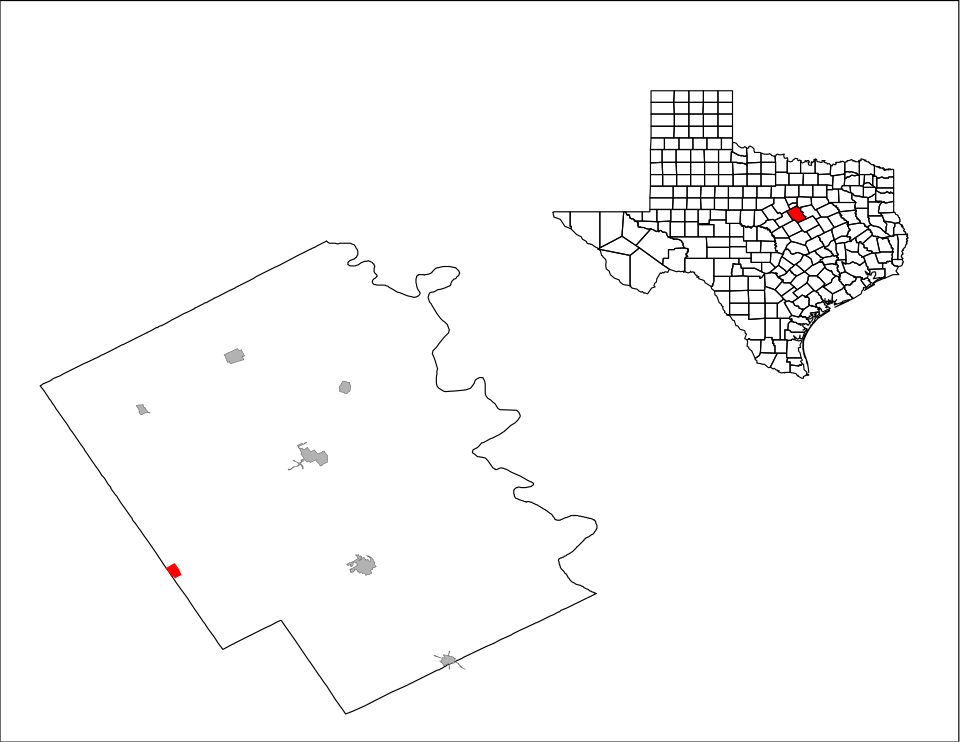 Locator map of Cranfills Gap