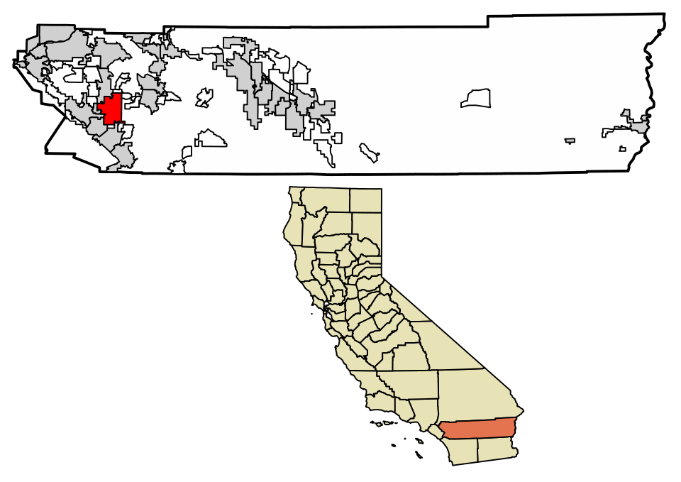 Locator map of Menifee