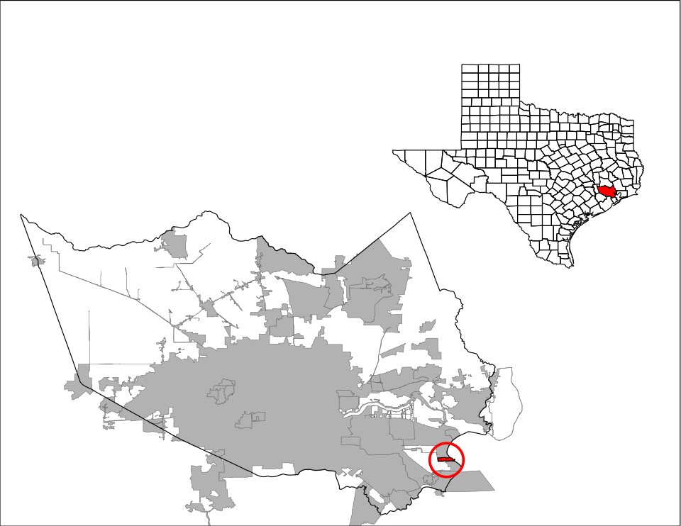 Locator map of Shoreacres