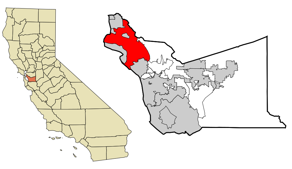 Locator map of Oakland