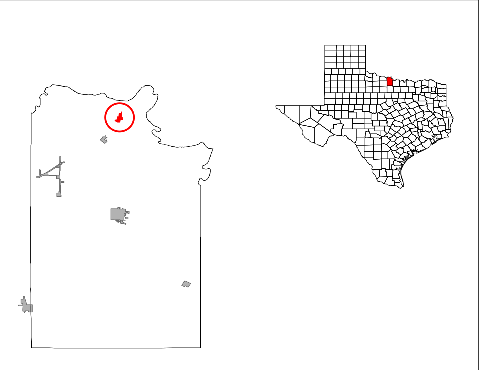 Locator map of Byers
