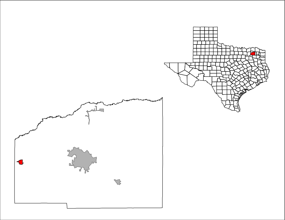 Locator map of Cumby