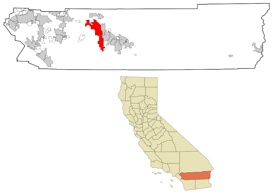Locator map of Palm Springs