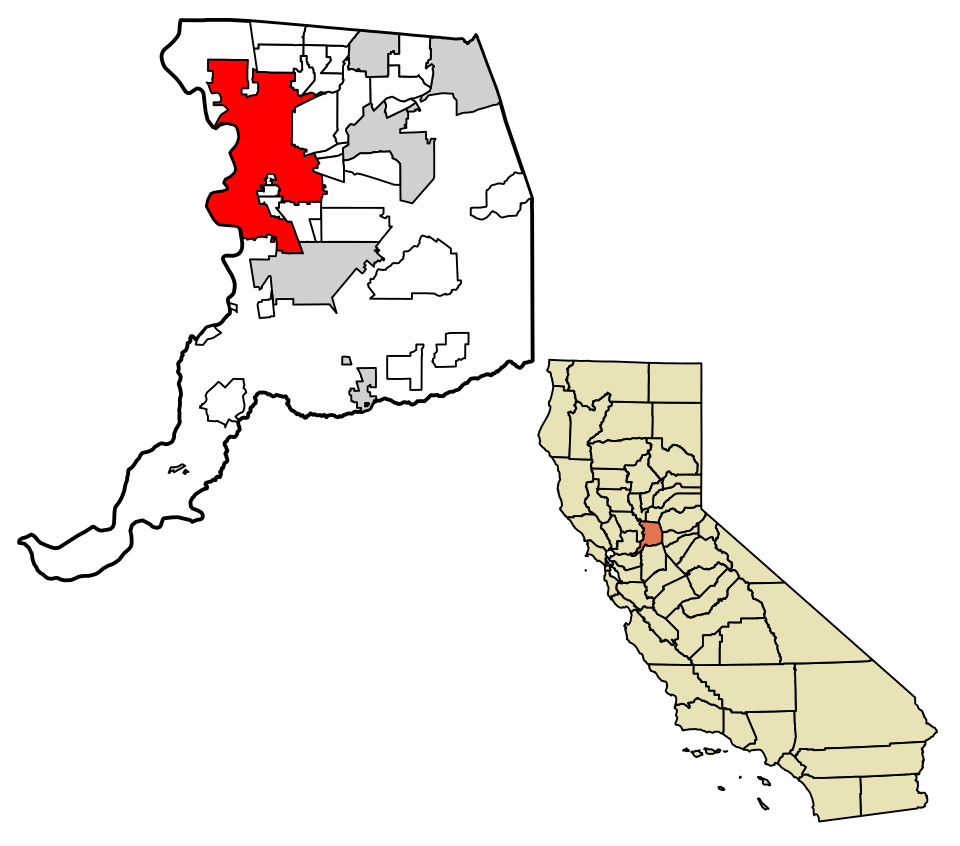 Locator map of Sacramento