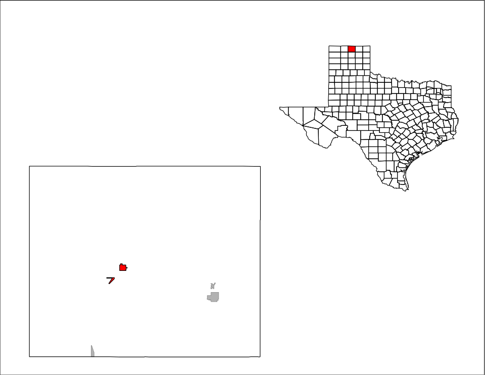 Locator map of Gruver