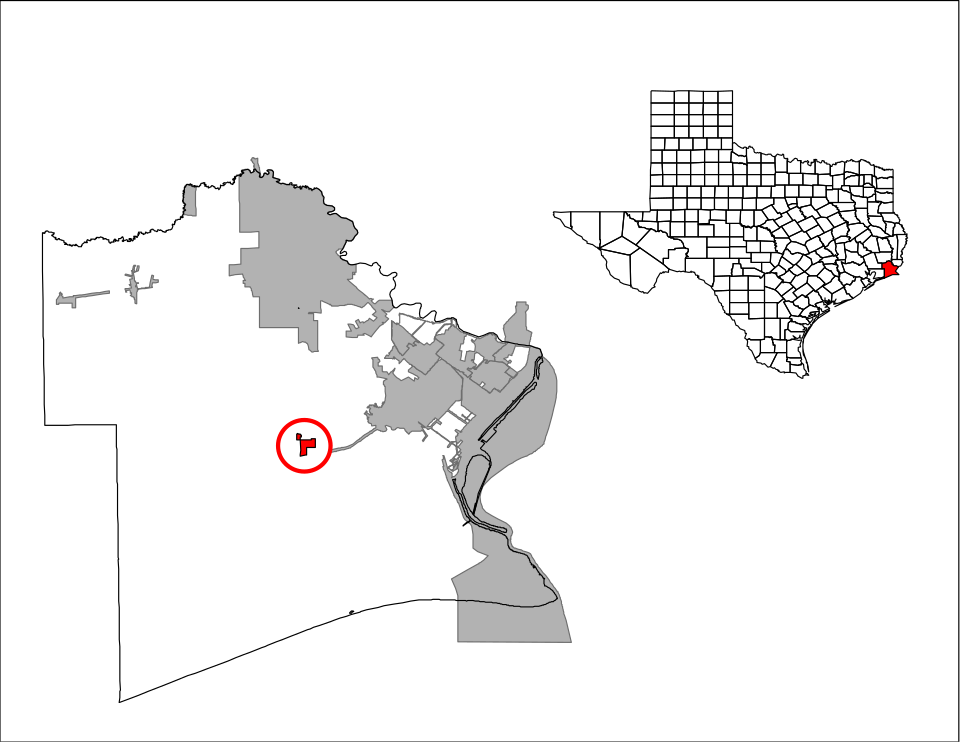 Locator map of Taylor Landing