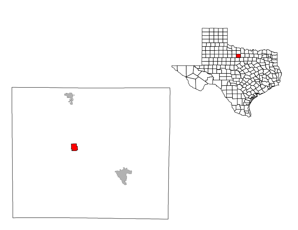 Locator map of Normangee