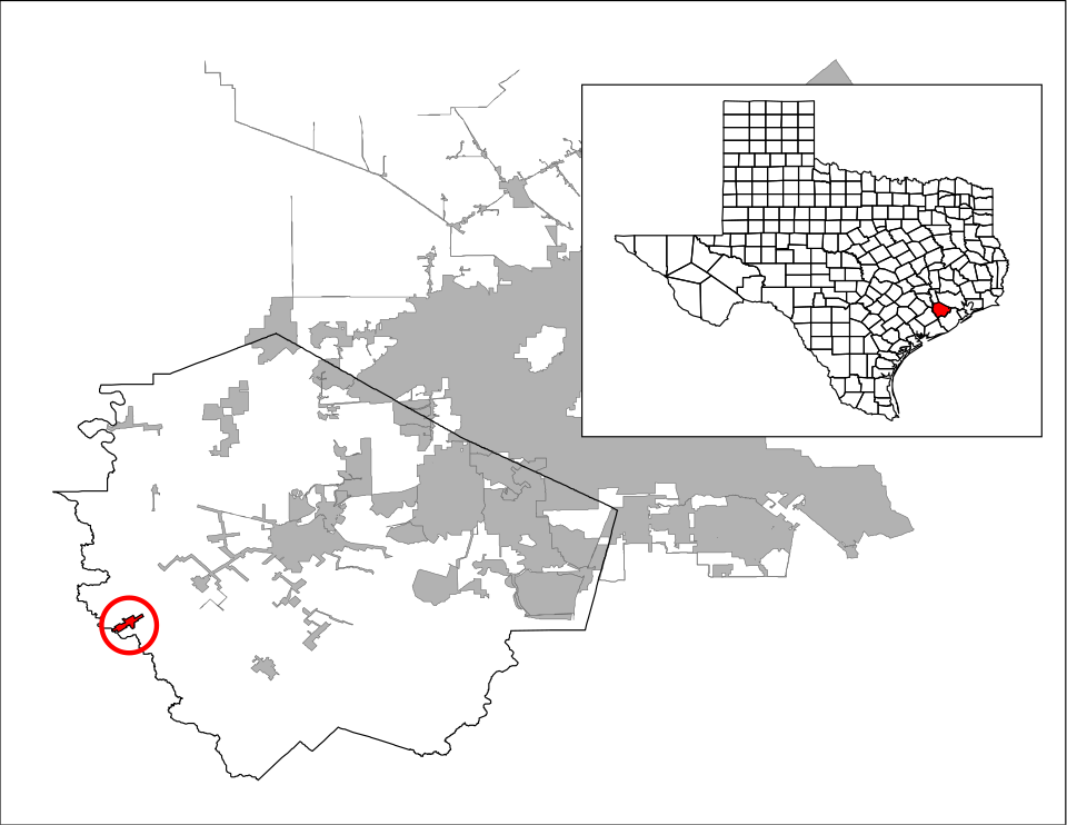 Locator map of Kendleton