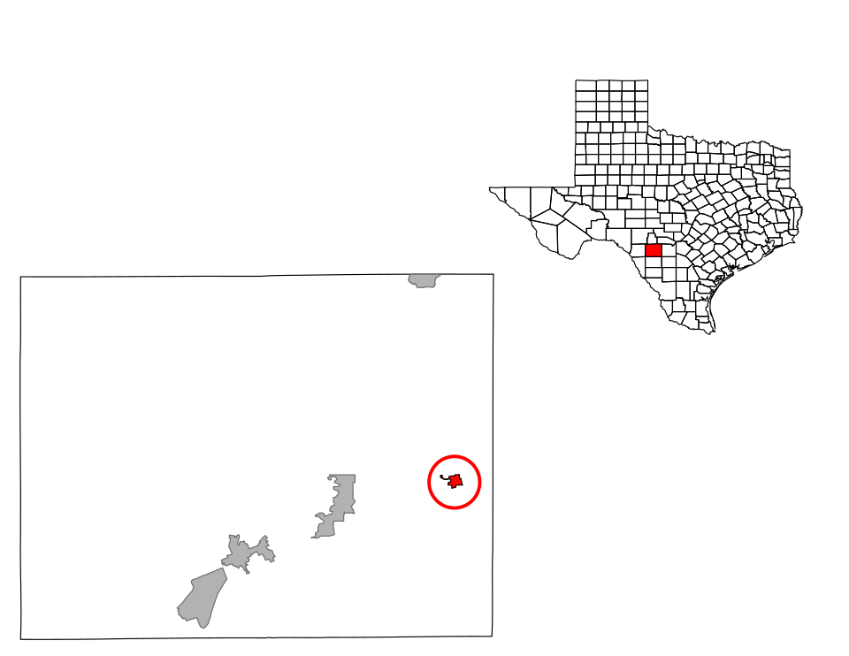 Locator map of Sabinal