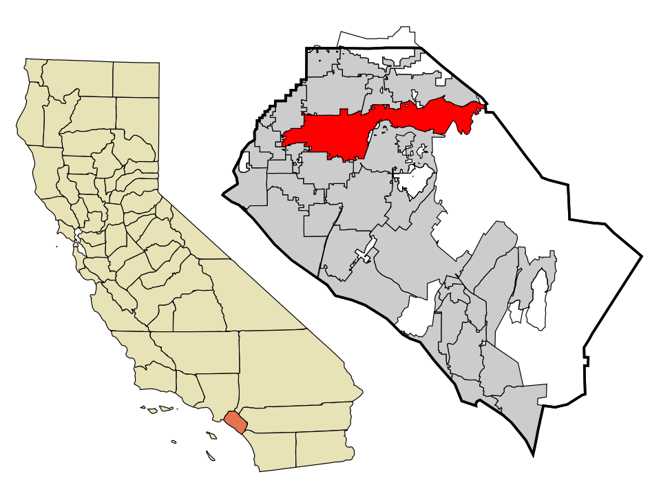 Map of Anaheim