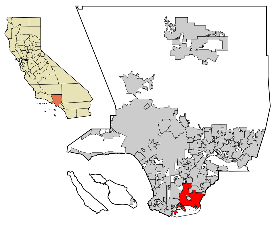 Locator map of Long Beach