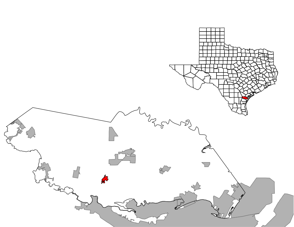 Locator map of Odem