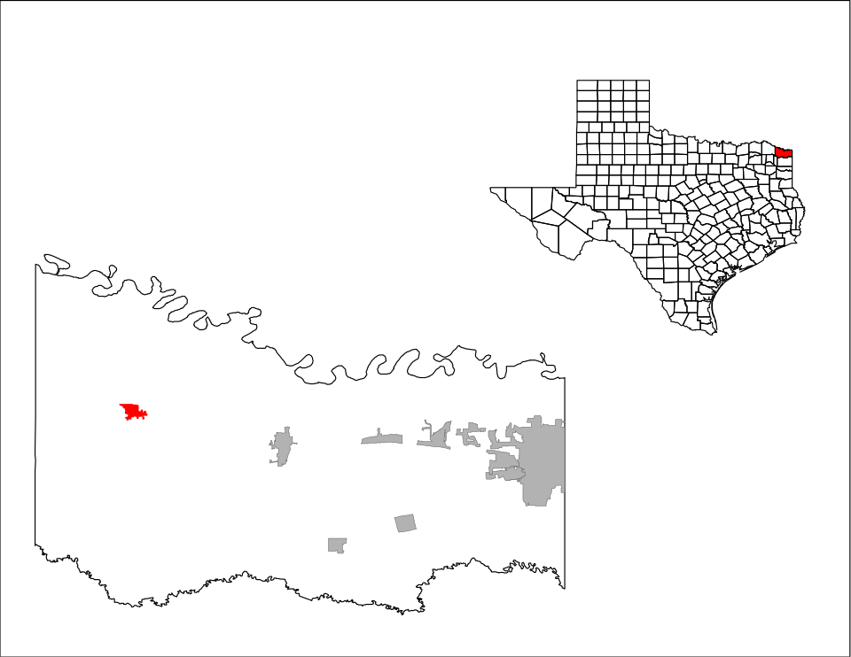 Locator map of De Kalb