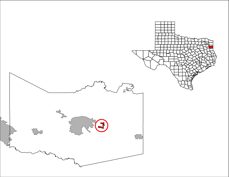 Locator map of Scottsville